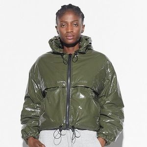 apparis colby green windbreaker jacket xs